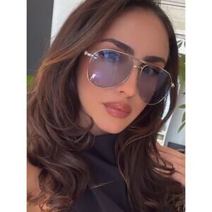 NEW Gucci GG1220S Photochromic Logo Silver Sunglasses $565